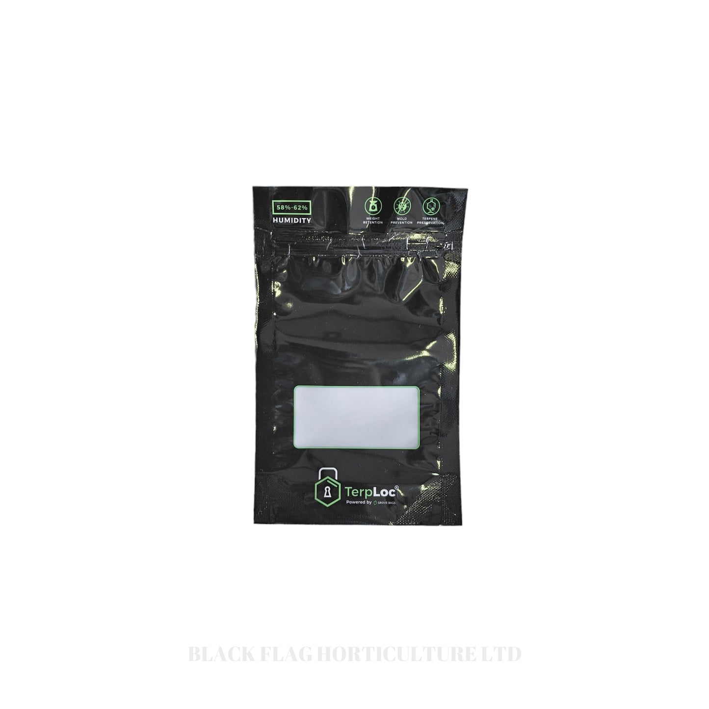 Grove Bags - Windowed Black - Odourless Terploc Technology  (Resealable Curing)