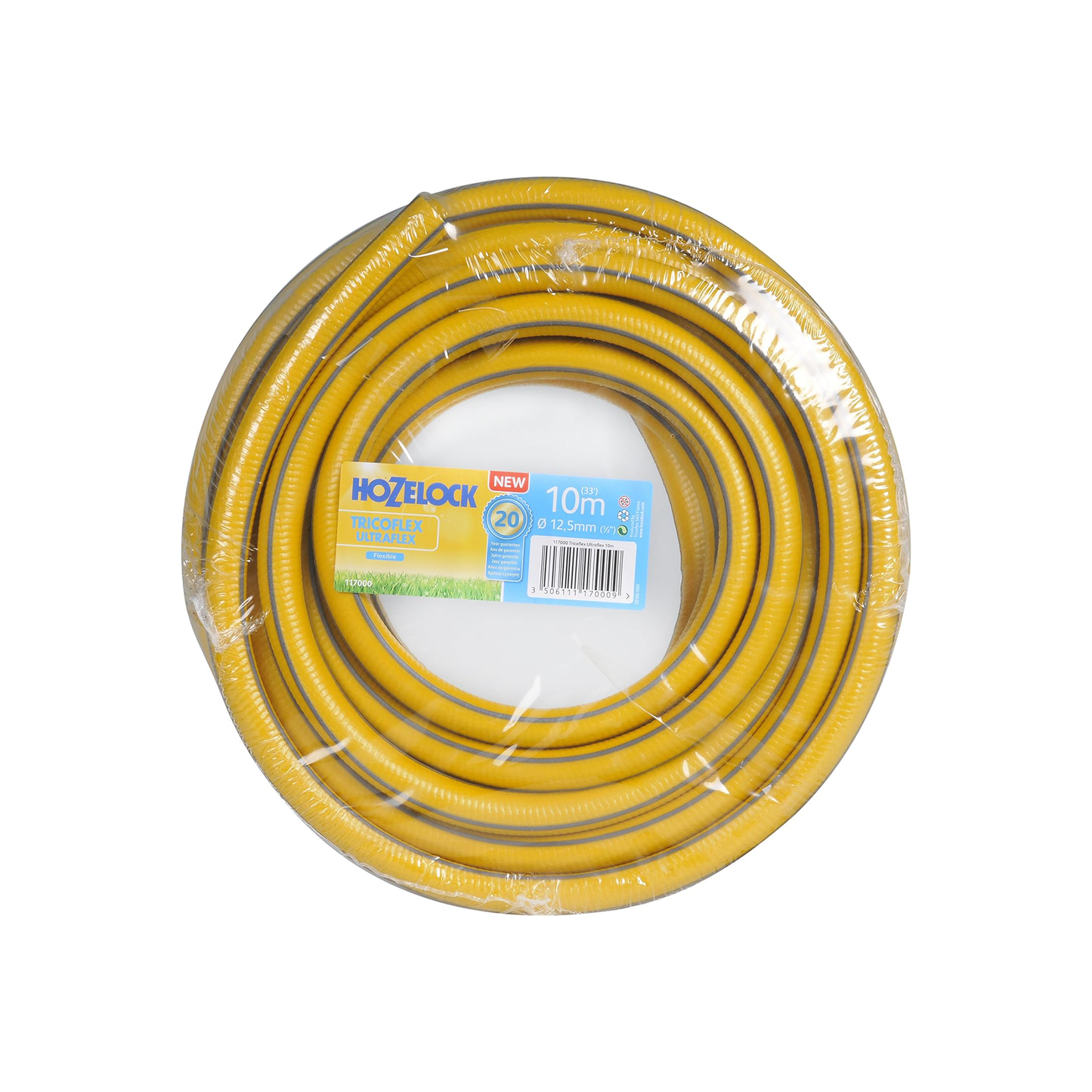 Hozelock Tricoflex Ultraflex Hose, Yellow, 12.5 mm x 10 m