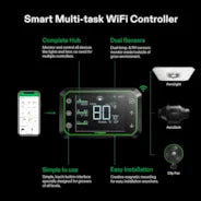 Vivosun - GrowHub E42A Controller, Smart Environmental WiFi-Controller with Temperature, Humidity, Timer, Cycle, Schedule Controls, for Grow Tent Cooling Ventilation Lighting