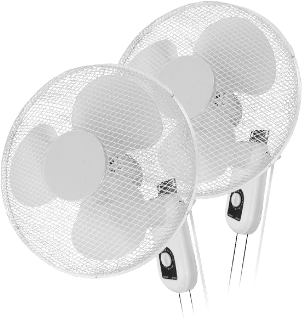16" (400mm) Wall Fan Twin Pack