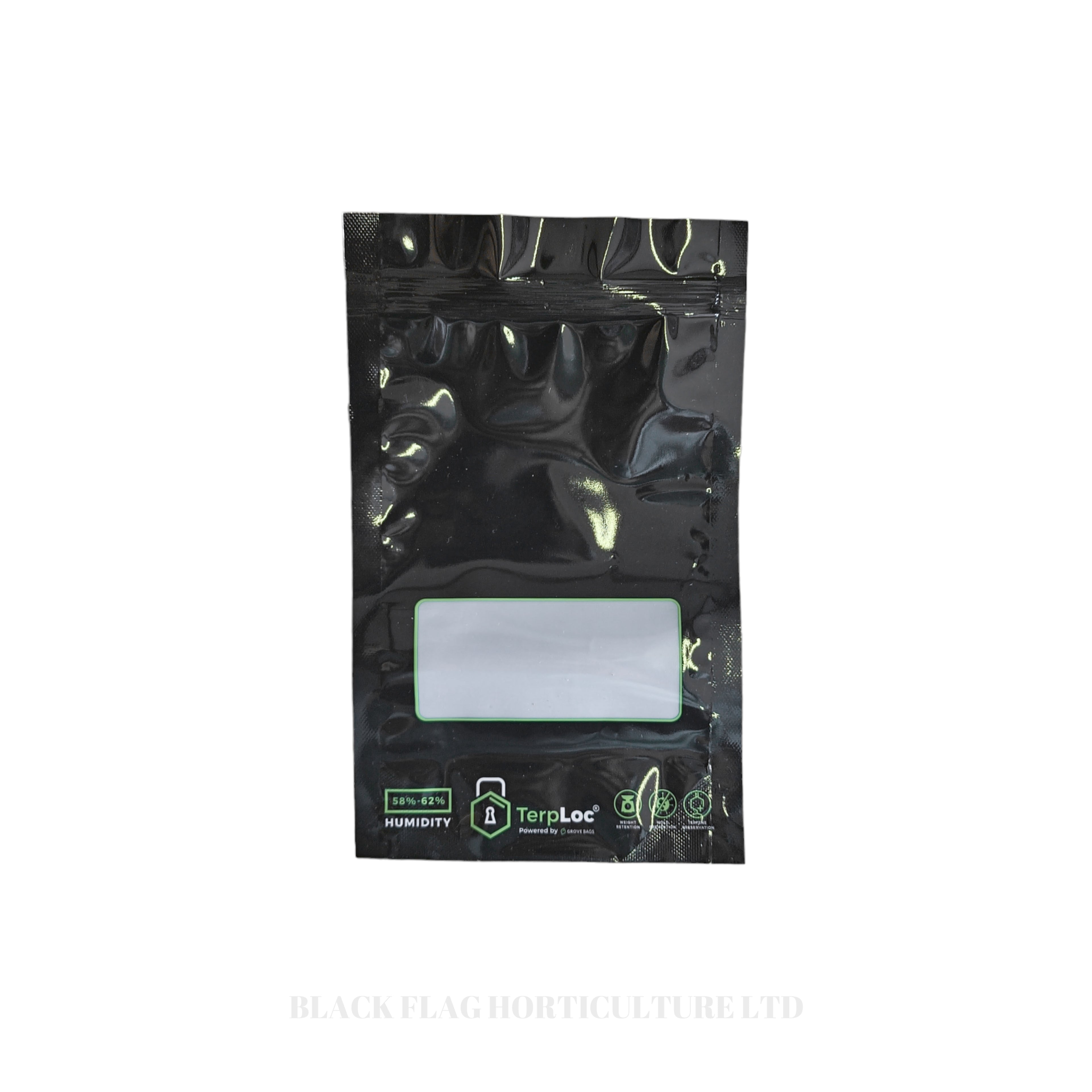 Grove Bags - Windowed Black - Odourless Terploc Technology  (Resealable Curing)
