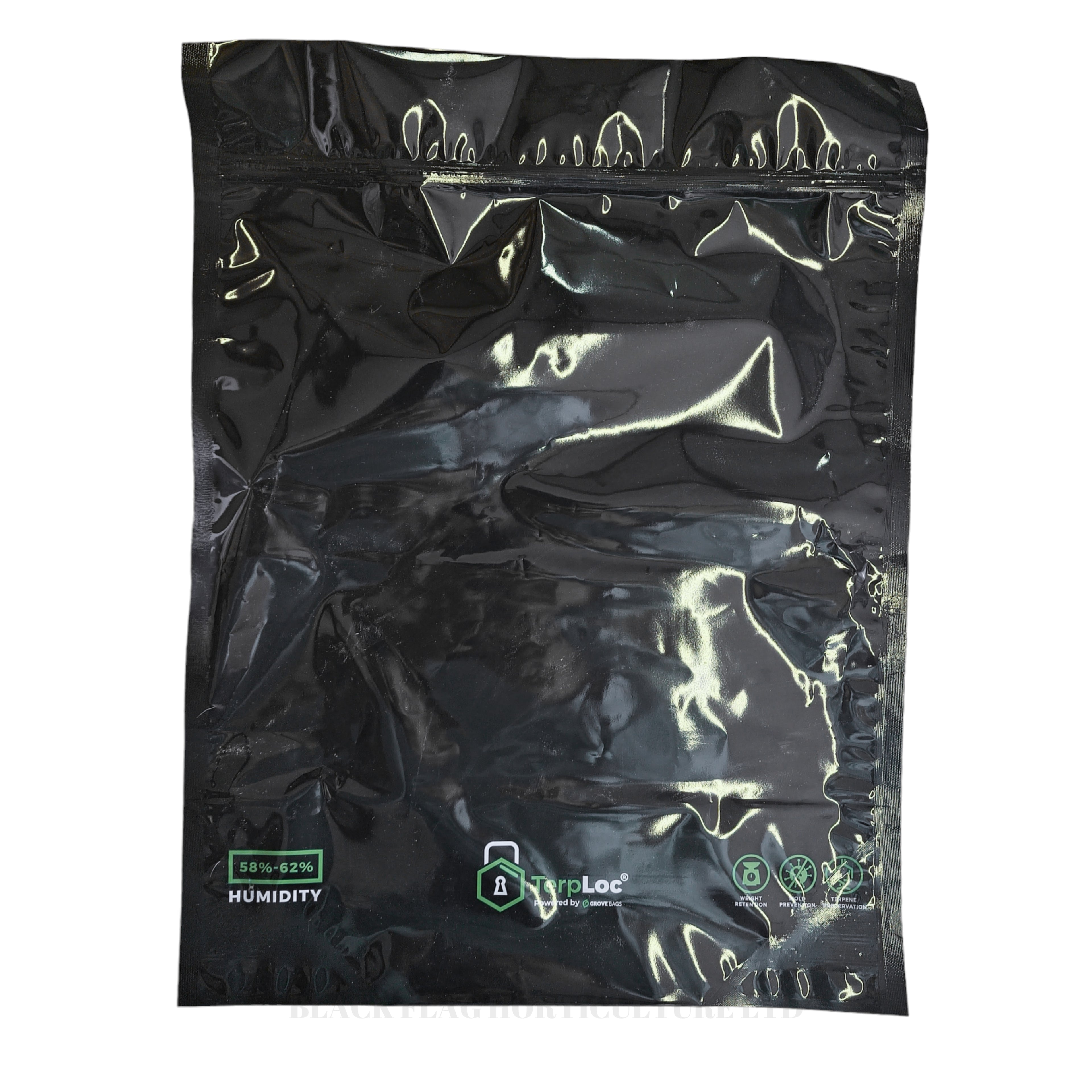 Grove Bags - Windowed Black - Odourless Terploc Technology  (Resealable Curing)