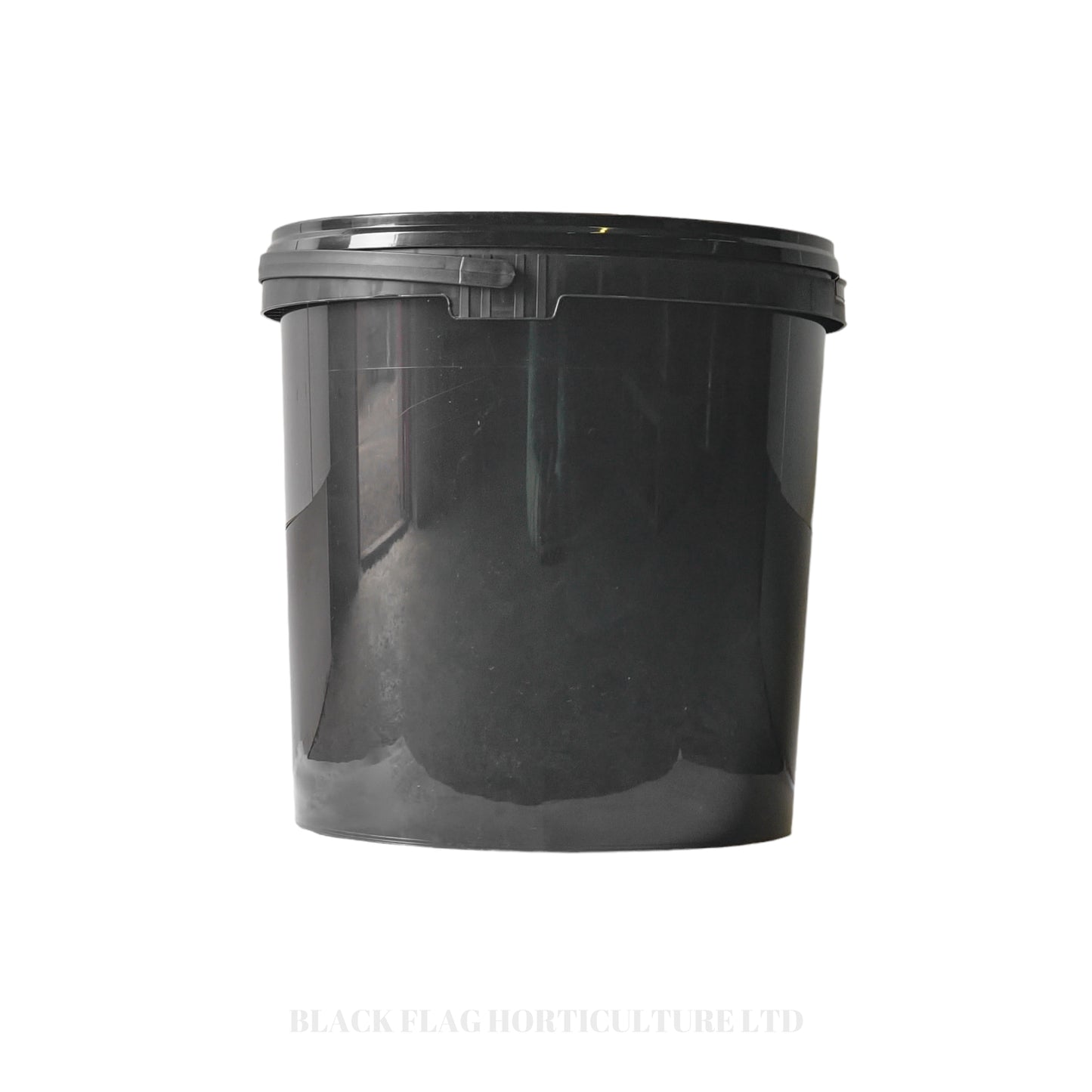 Black Plastic Buckets with Lids