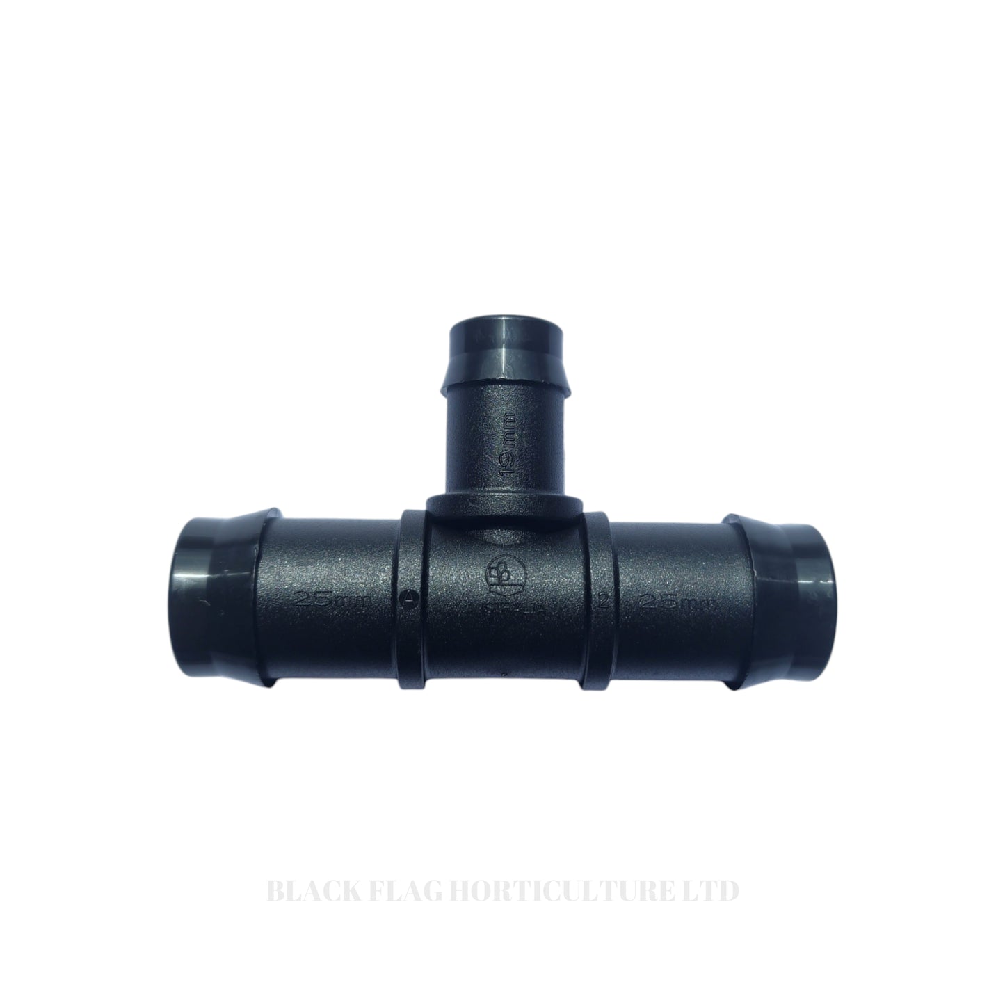 25mm-19mm Barb Reducer Tee - Irrigation Fitting