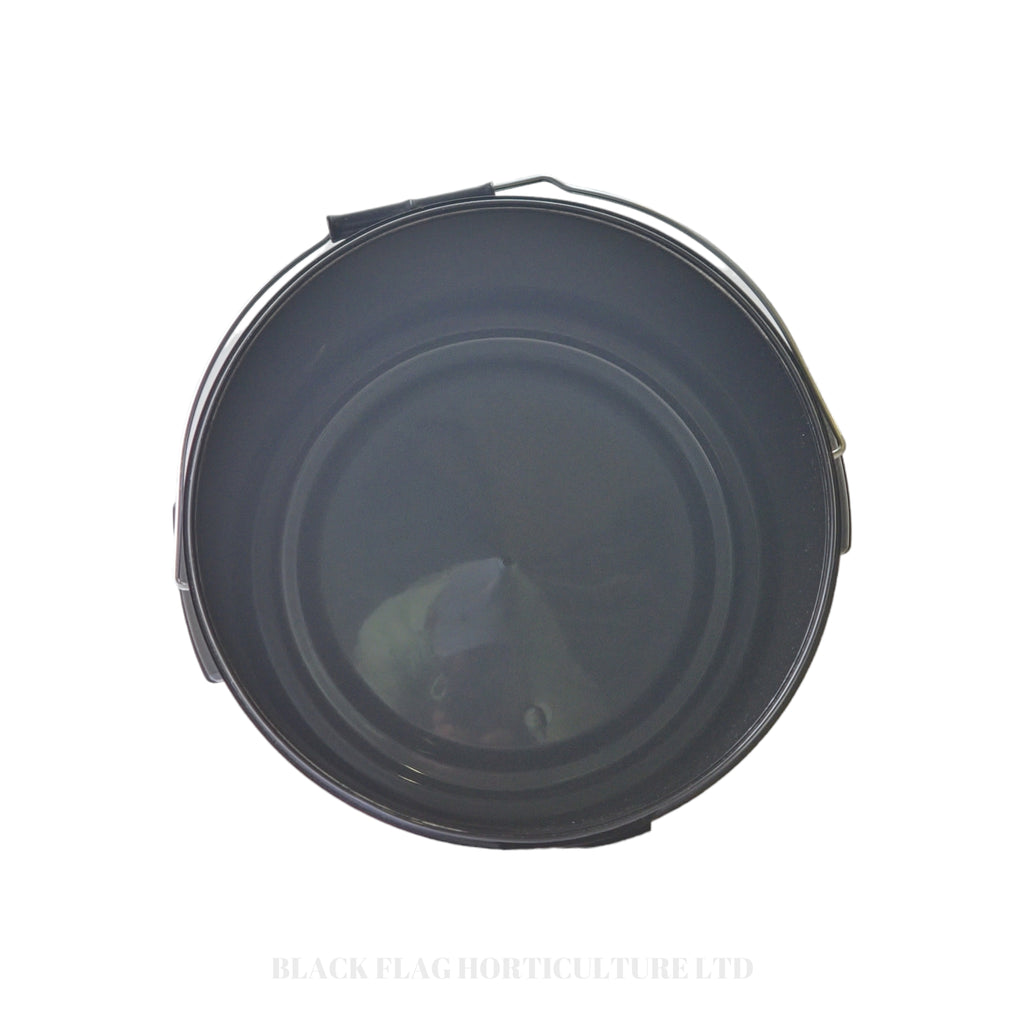 Black Plastic Buckets with Lids - With Handle