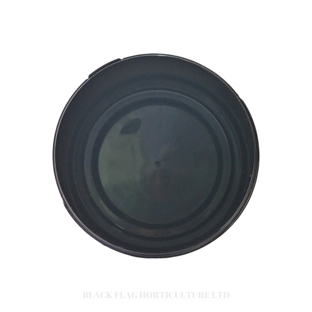 Black Plastic Buckets with Lids - With Handle