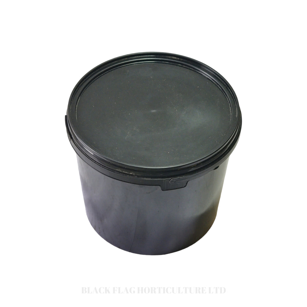Black Plastic Buckets with Lids - With Handle