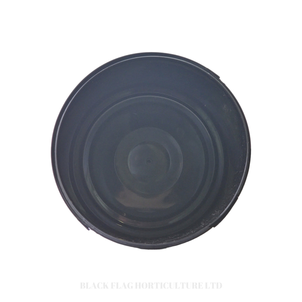 Black Plastic Buckets with Lids - With Handle
