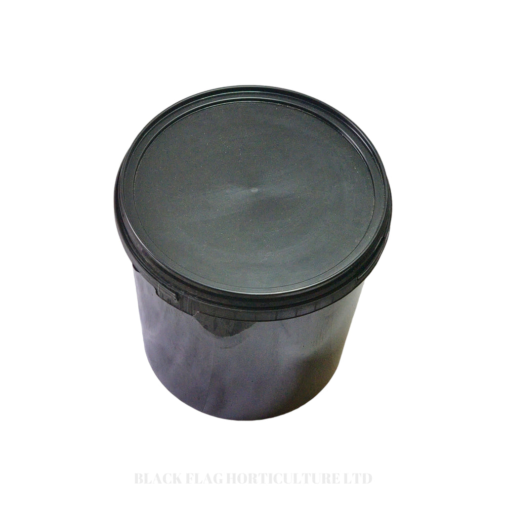 Black Plastic Buckets with Lids - With Handle