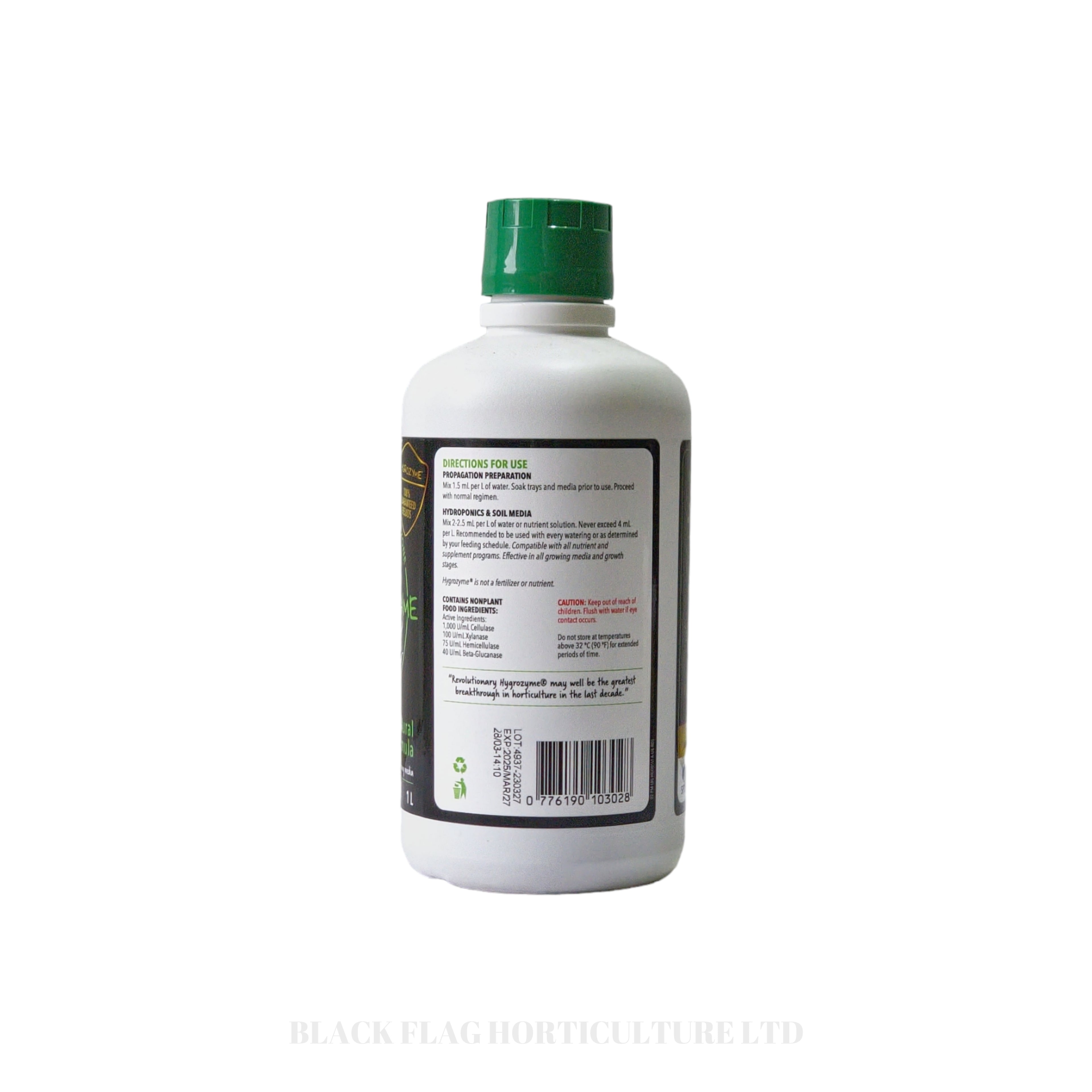 HYGROZYME 500ml/1L Organic Hydroponics Plant Root Enzyme Suppliment