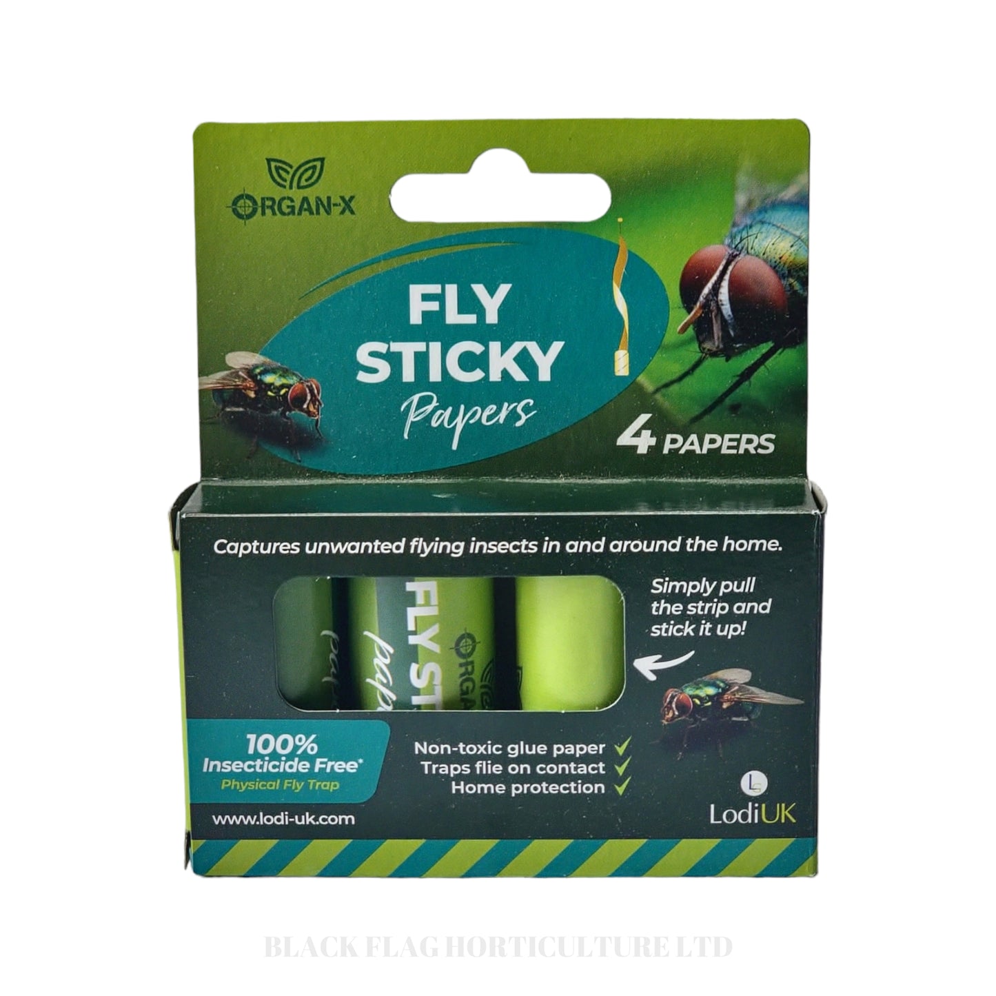 Organ-X - Fly Sticky Paper x 4 (Pest Control)