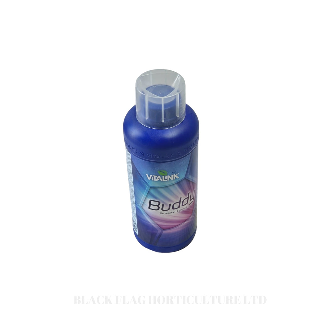 VitaLink Buddy bottle with measuring cap, angled view