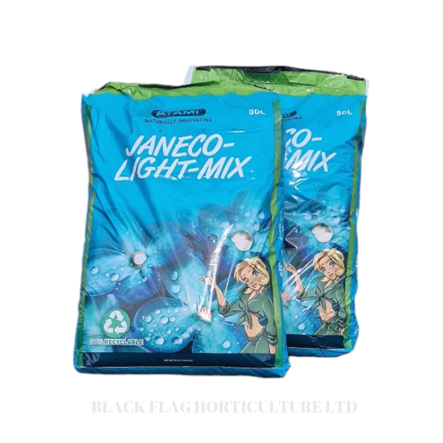 Atami - Janeco-Lightmix 50L: X2 Hydroponics Light Soil Mix Compost Growing Media