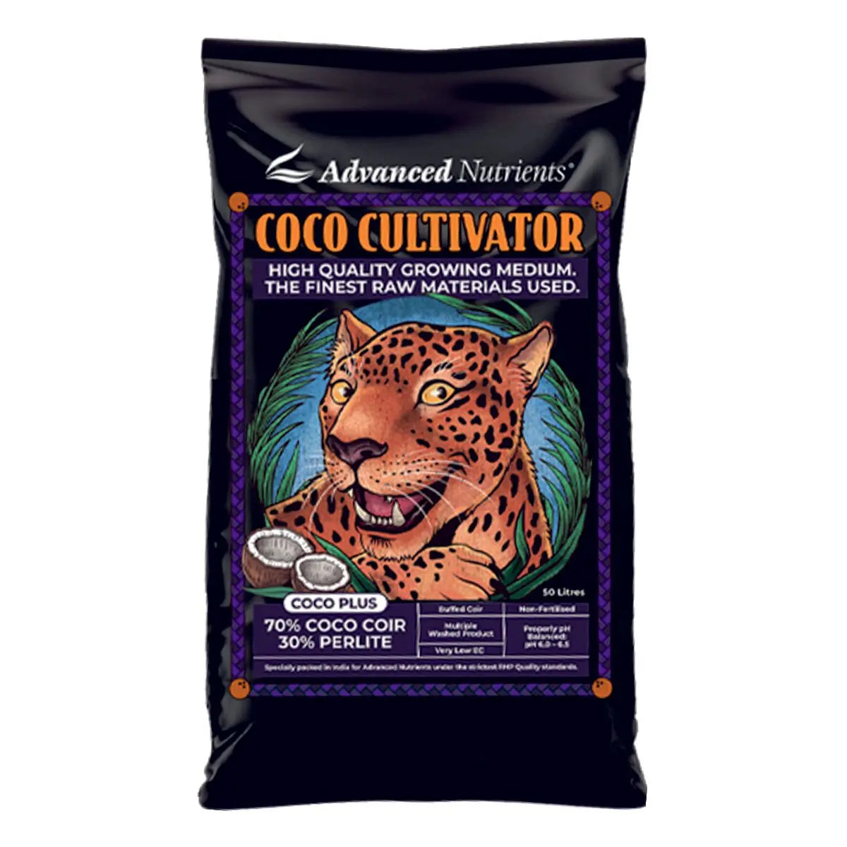 Advanced Nutrients: Growing Media - Coco Plus 50 Litre - Cultivator Series (70% Coco / 30% Perlite - 50 Litre)