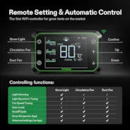 Vivosun - GrowHub E42A Controller, Smart Environmental WiFi-Controller with Temperature, Humidity, Timer, Cycle, Schedule Controls, for Grow Tent Cooling Ventilation Lighting