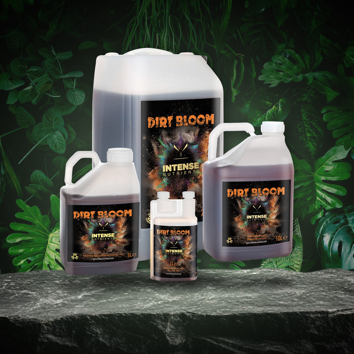 Intense Nutrients Dirt Bloom full size range 1L to 25L