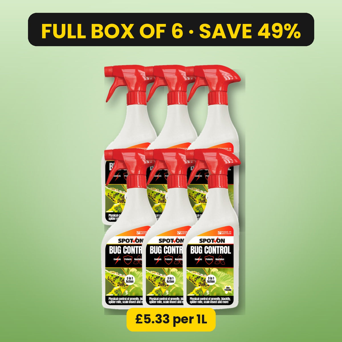 SPOT-ON Bug Control 1L – box of 6, save 49%