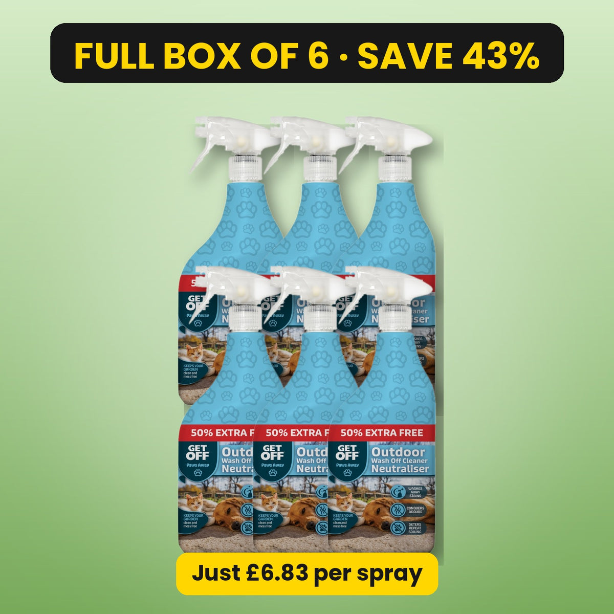 Wash Off Outdoor – full box of 6, save 43%