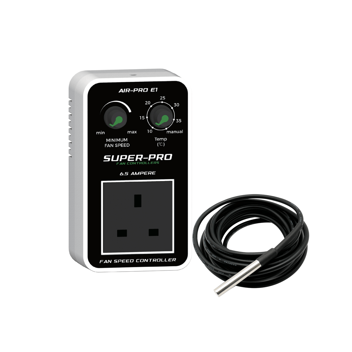 Super-Pro Air-Pro E1 Fan Controller With Probe – Black Flag Horticulture