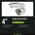 Flexible duct silencer 4 inch 100mm, 1 metre
