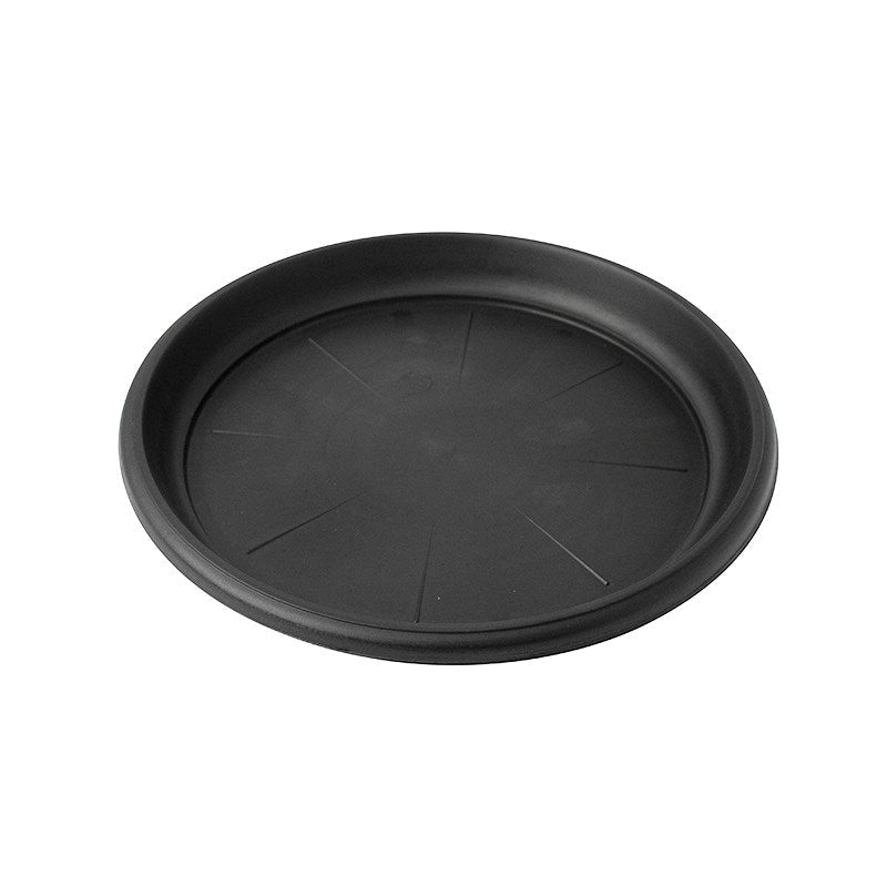 Black round plant pot saucer