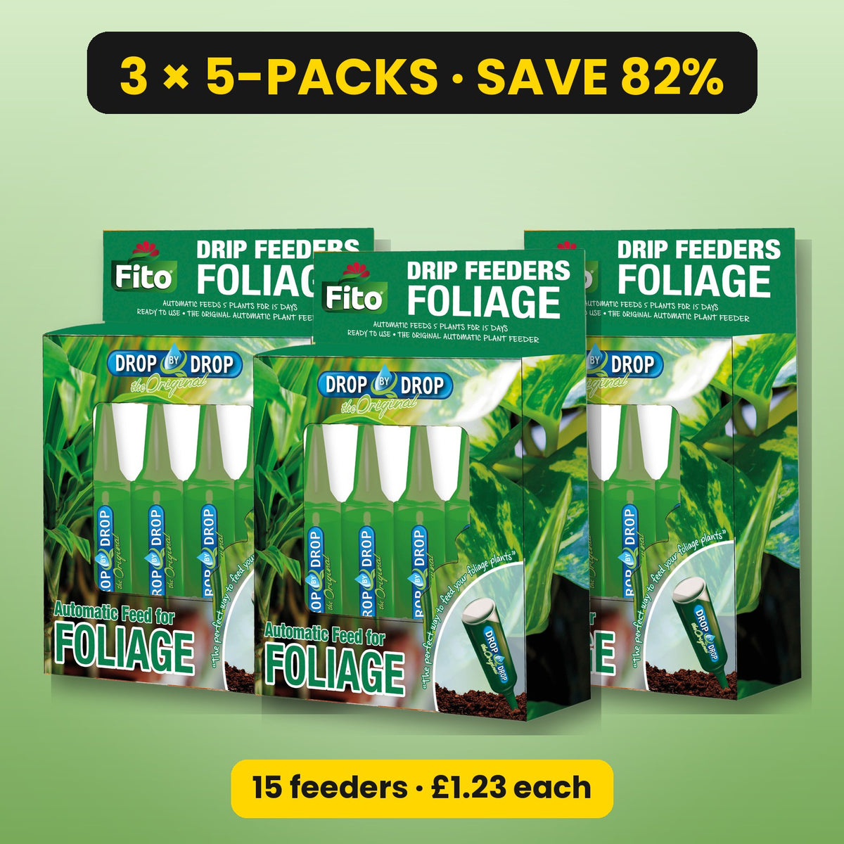 FITO Foliage drip feeders – 3 x 5-packs, save 82%