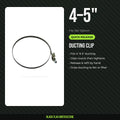Quick release ducting clip for 4 to 5 inch ducting