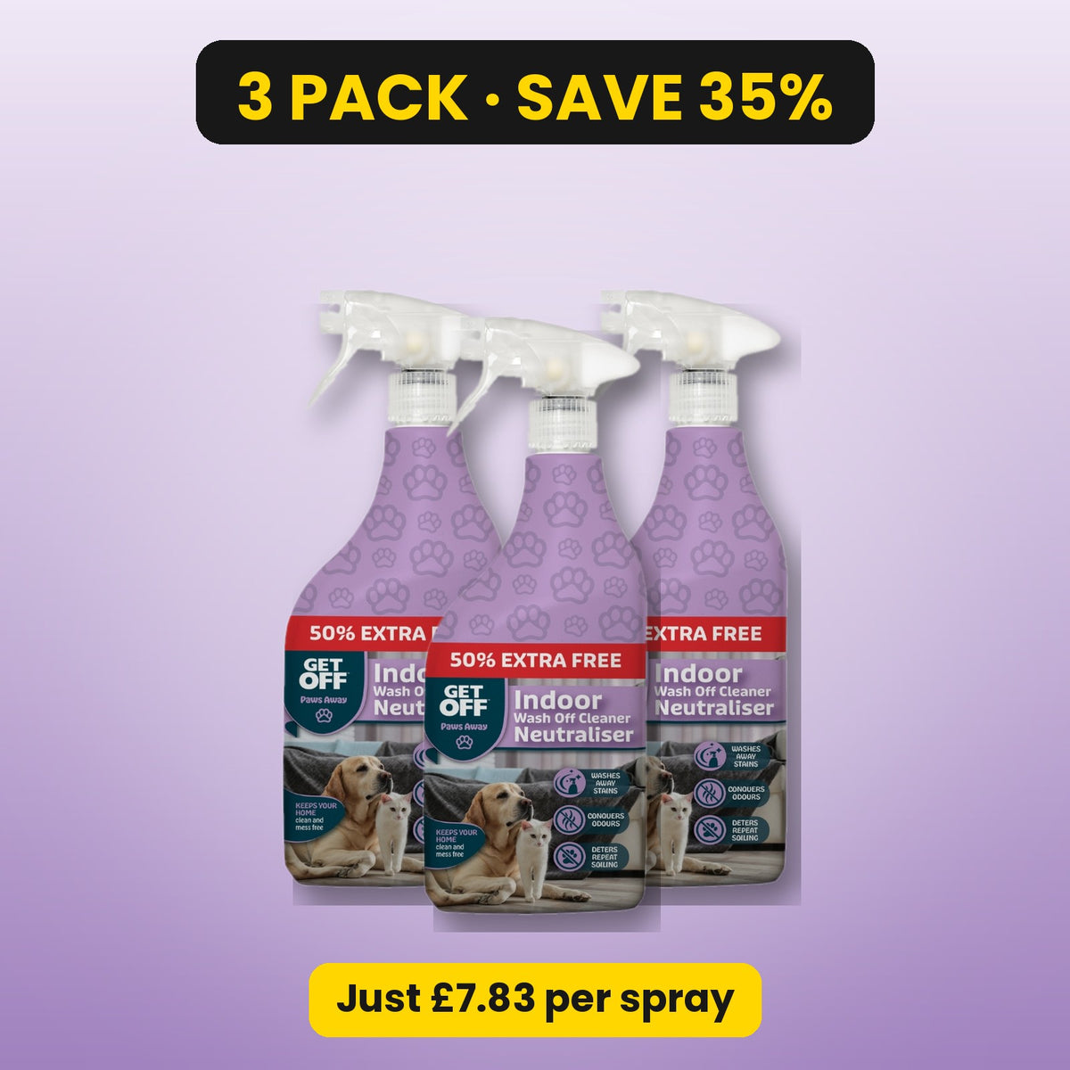 Wash Off Indoor – 3 pack, save 35%
