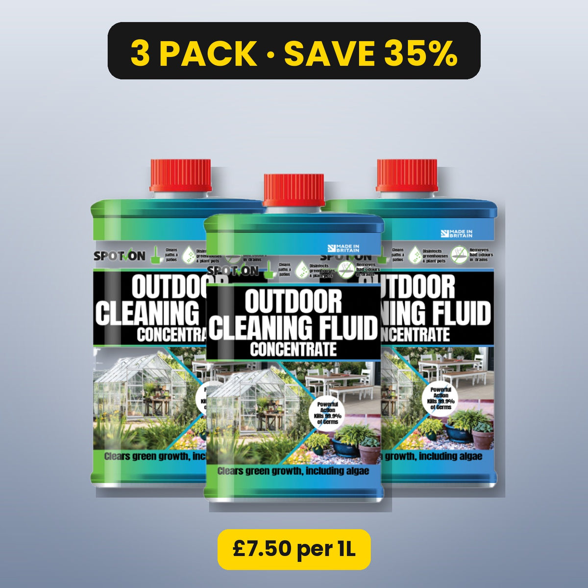 SPOT-ON Outdoor Cleaning Fluid – 3 pack, save 35%