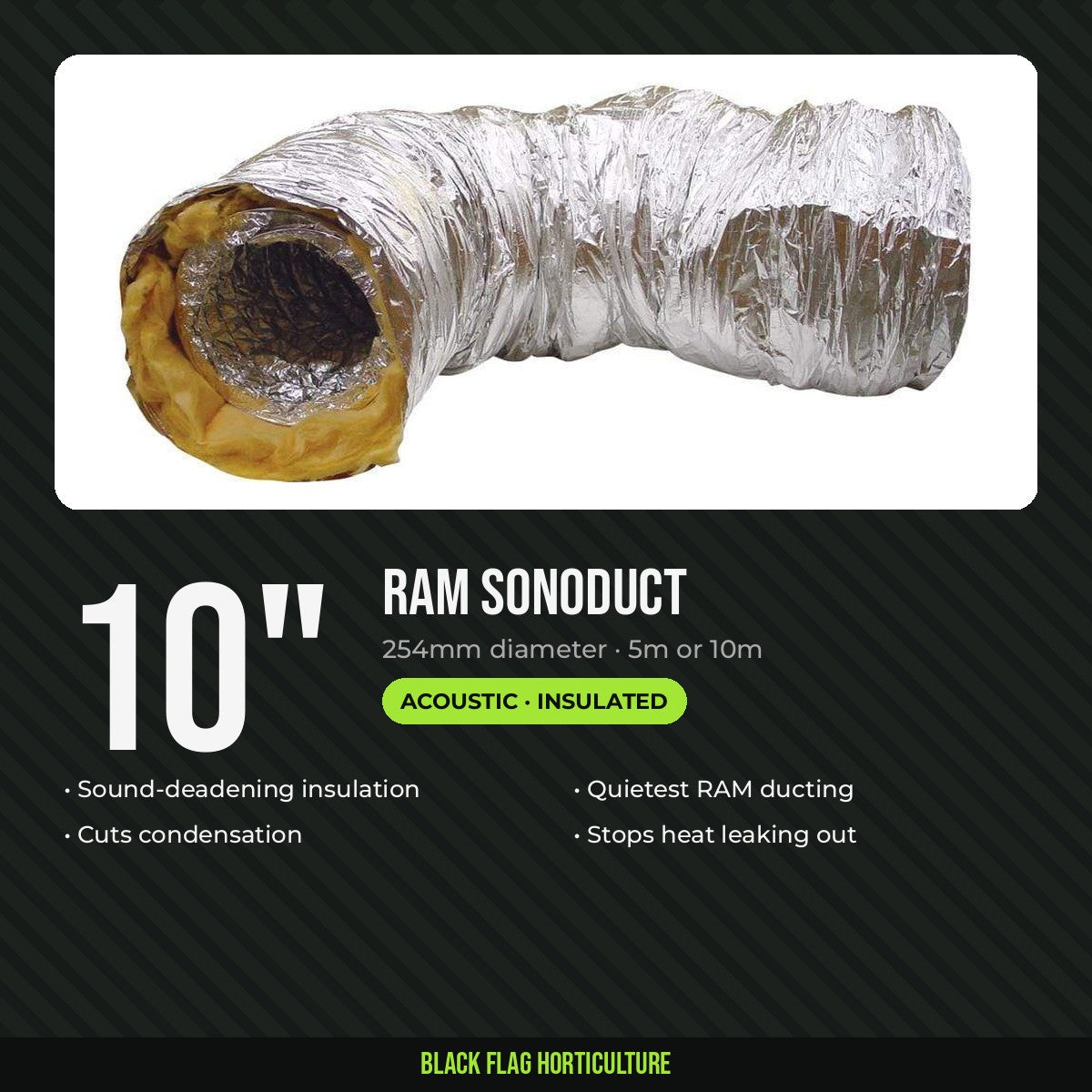RAM Sonoduct 10 inch 254mm acoustic ducting