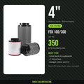 Fox 100/300 4 inch carbon filter, 350m³/h