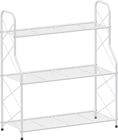 Mutool - 3 Tier Metal Plant Stand, Ladder Shelf for Outdoor Indoor Plant, Corner Plant Shelf Ladder Planter for Garden Balcony & Patio, White