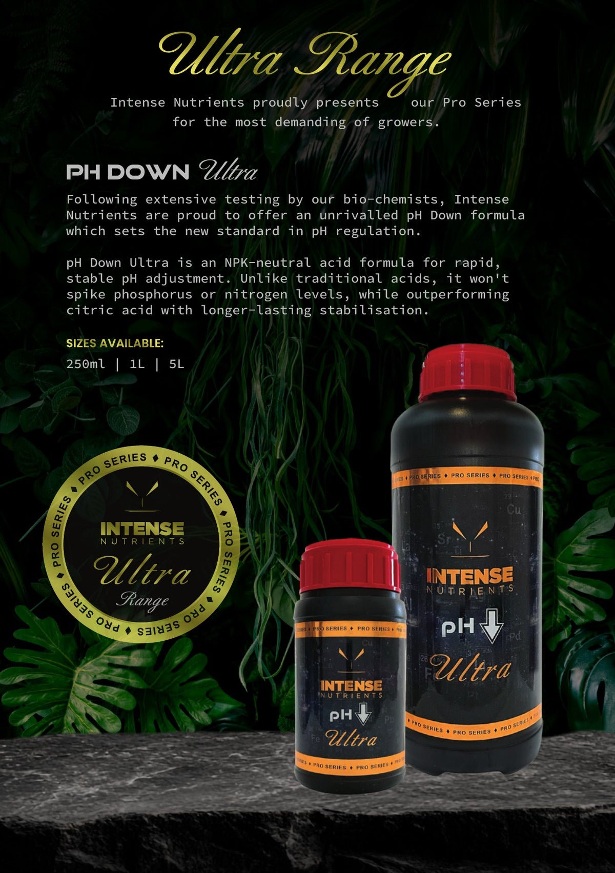 Intense Nutrients pH Down Ultra brochure page