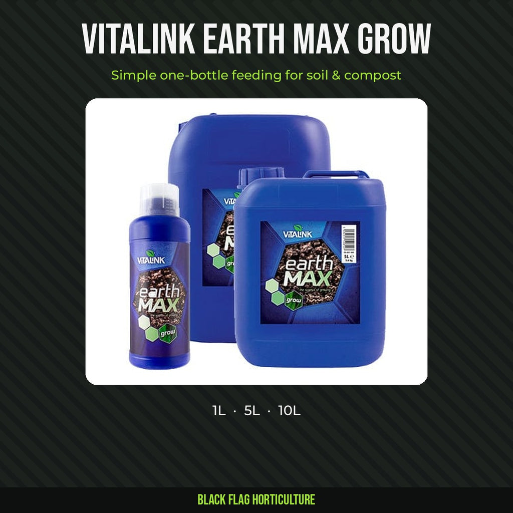 VitaLink Earth MAX Grow one-part growth feed, 1L to 10L