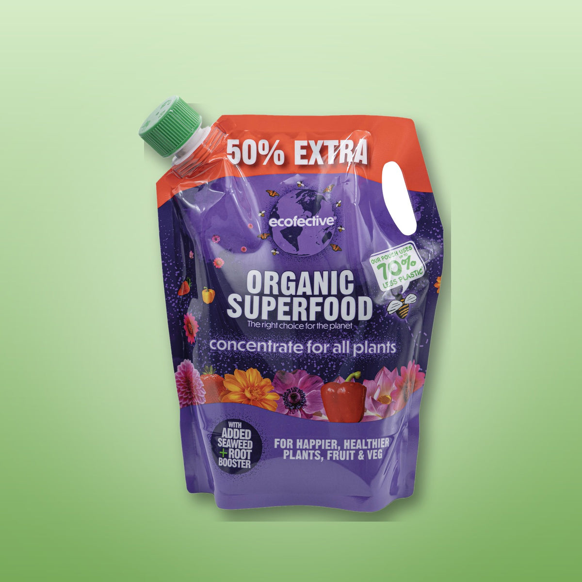 ecofective Organic Superfood for All Plants 1.2L liquid feed – single pouch