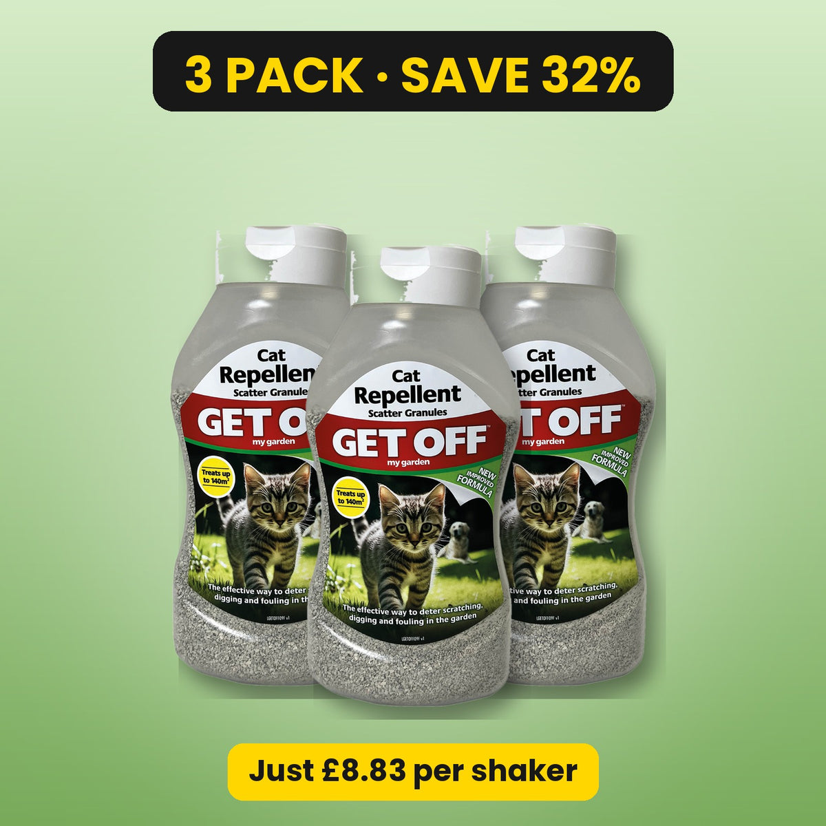Get Off Cat Repellent 600ml – 3 pack, save 32%