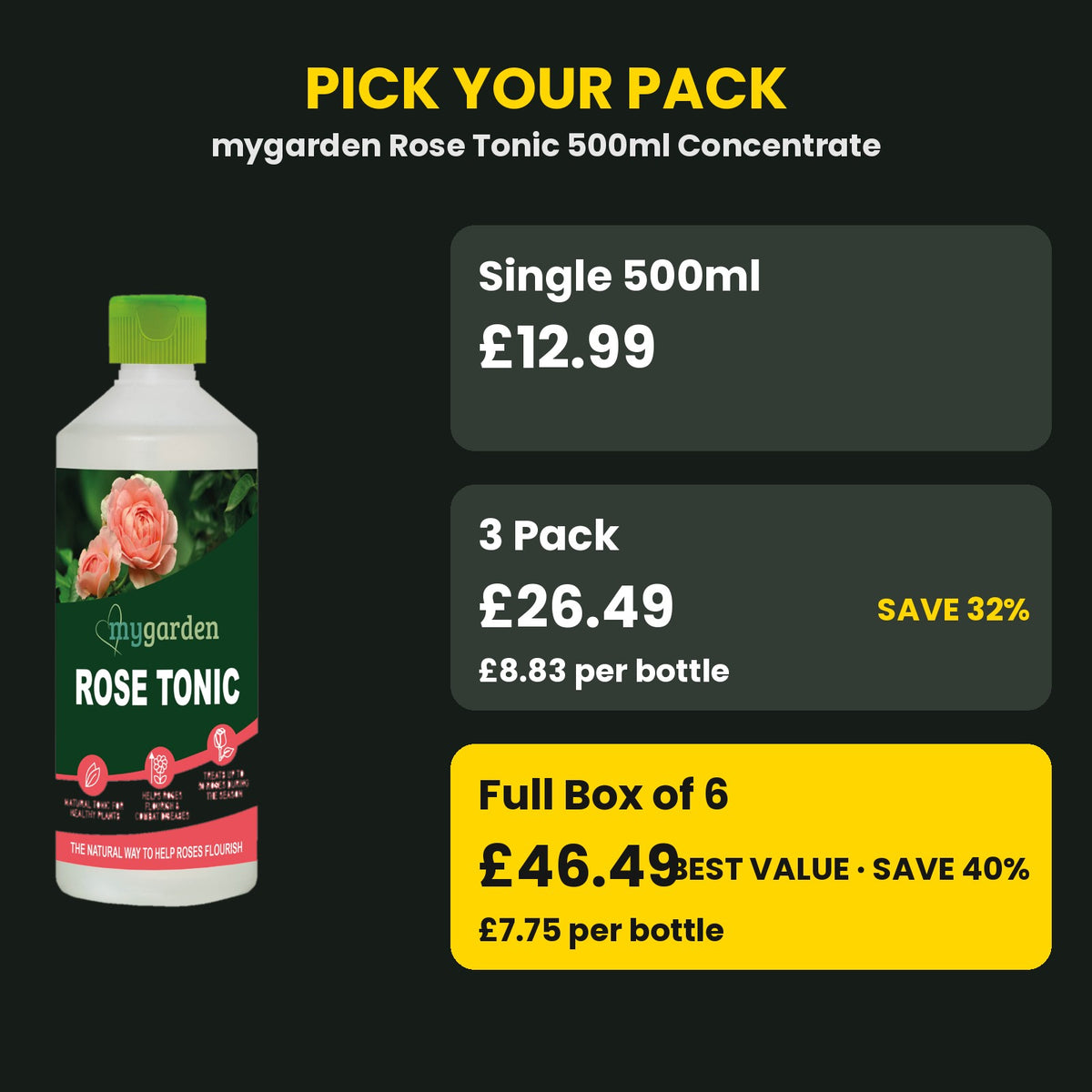 Rose Tonic price guide – single vs 3 pack vs box of 6