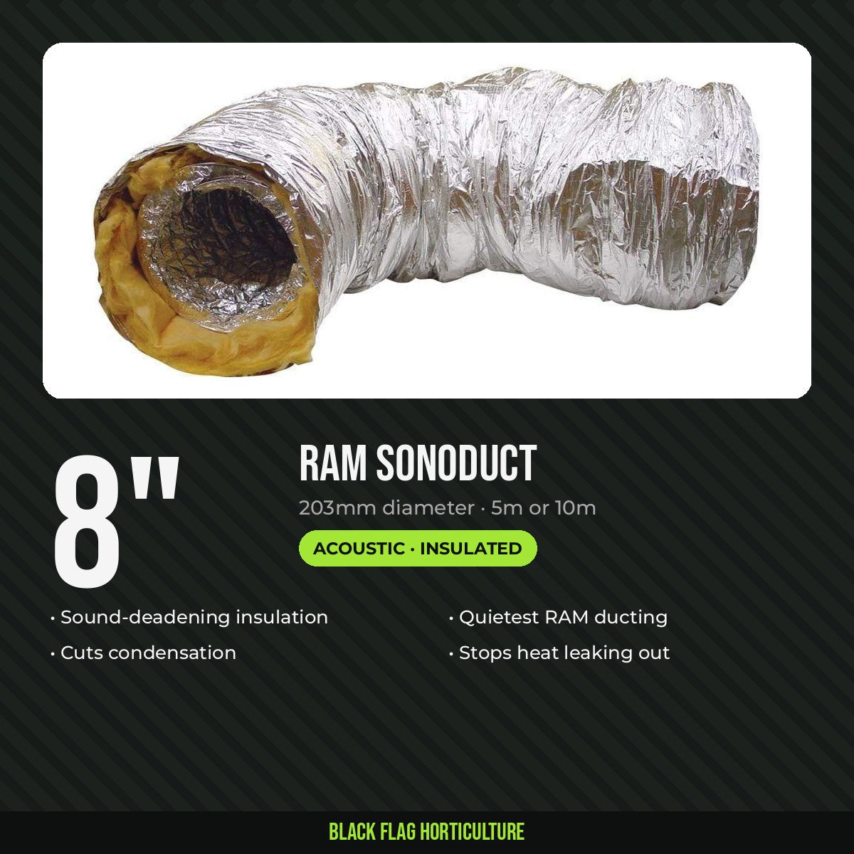 RAM Sonoduct 8 inch 203mm acoustic ducting