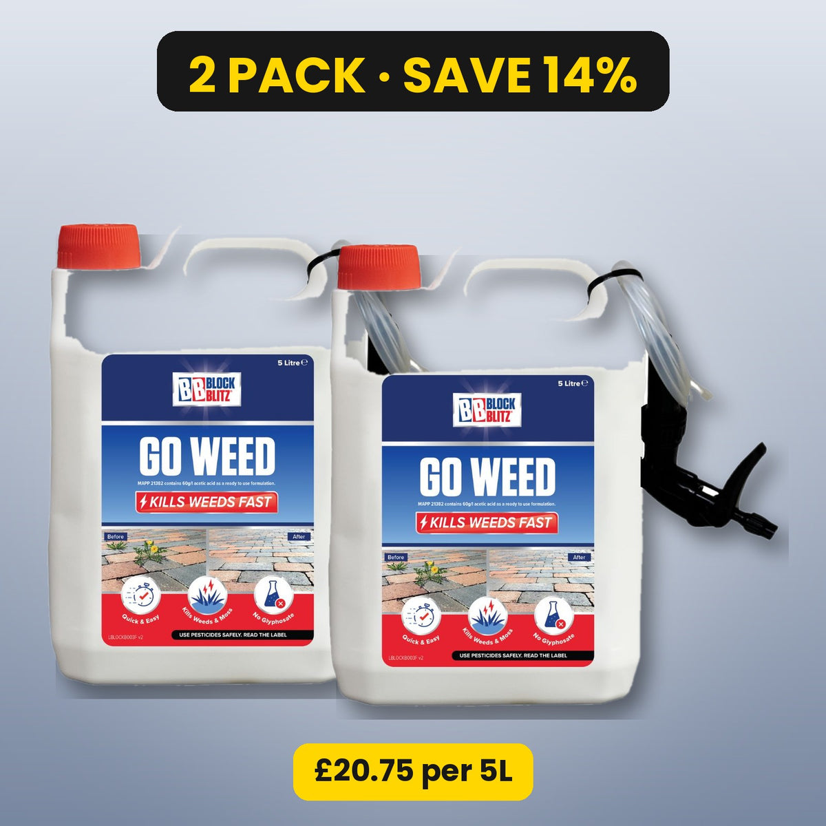 Block Blitz Go Weed 5L – 2 pack, save 14%