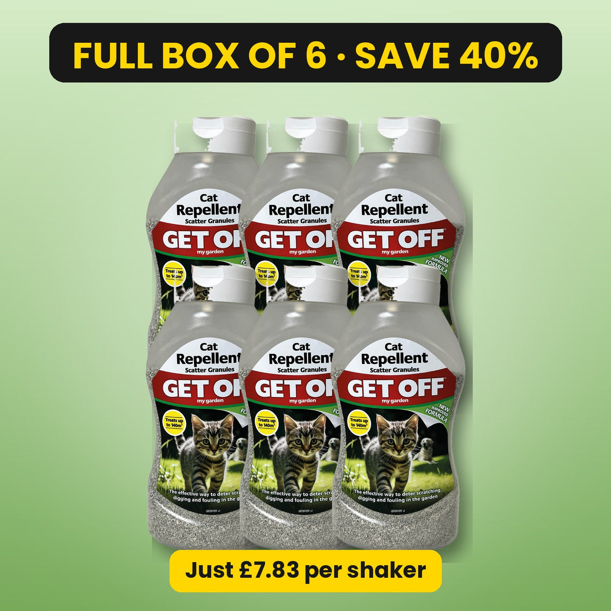Get Off Cat Repellent 600ml – full box of 6, save 40%
