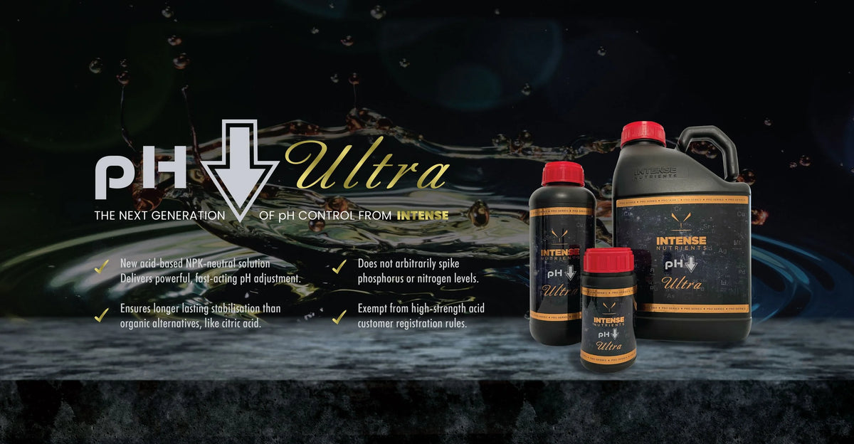 Intense Nutrients pH Down Ultra NPK-neutral pH control banner