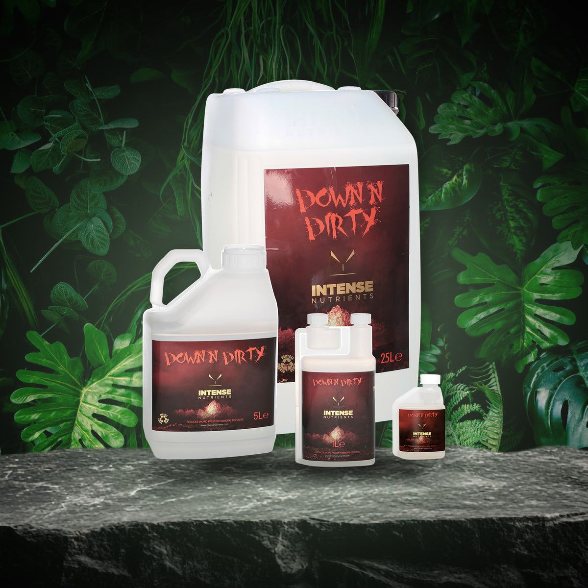 Intense Nutrients Down n Dirty full size range 250ml to 25L
