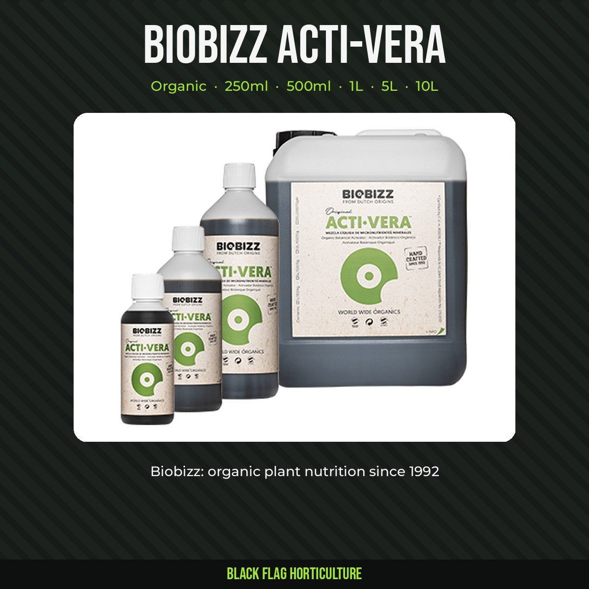 BIOBIZZ Acti-Vera organic aloe vera tonic, all sizes