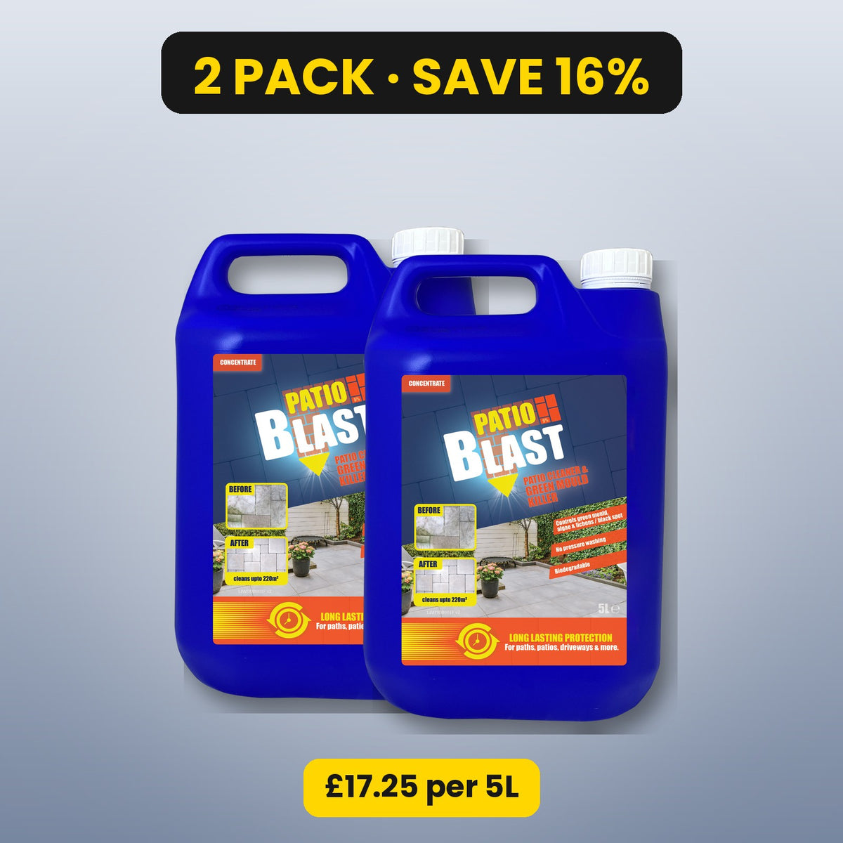 Patio Blast 5L – 2 pack, save 16%
