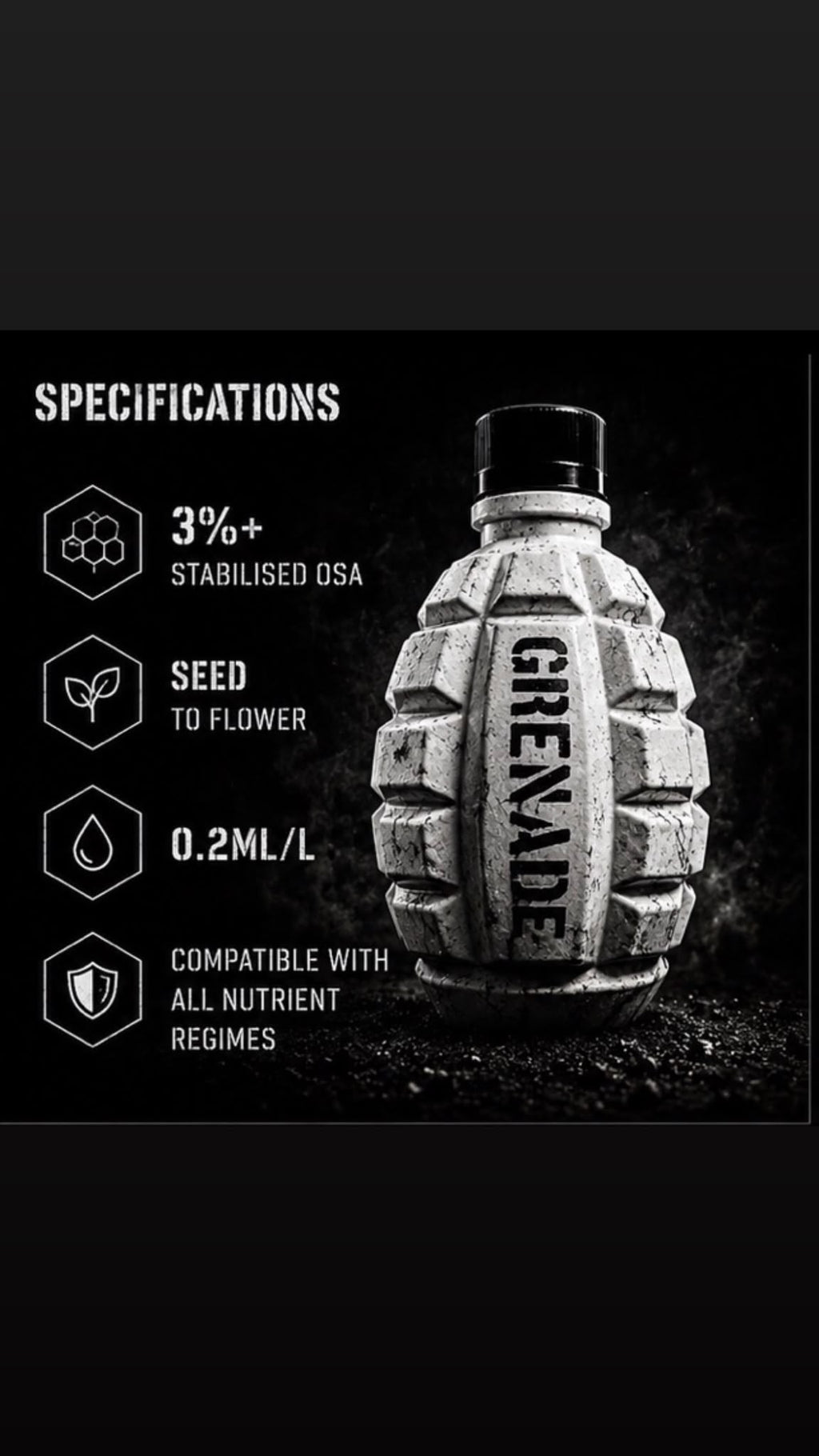 Silicic Acid Plant Strengthener – Grenade White MSA Max