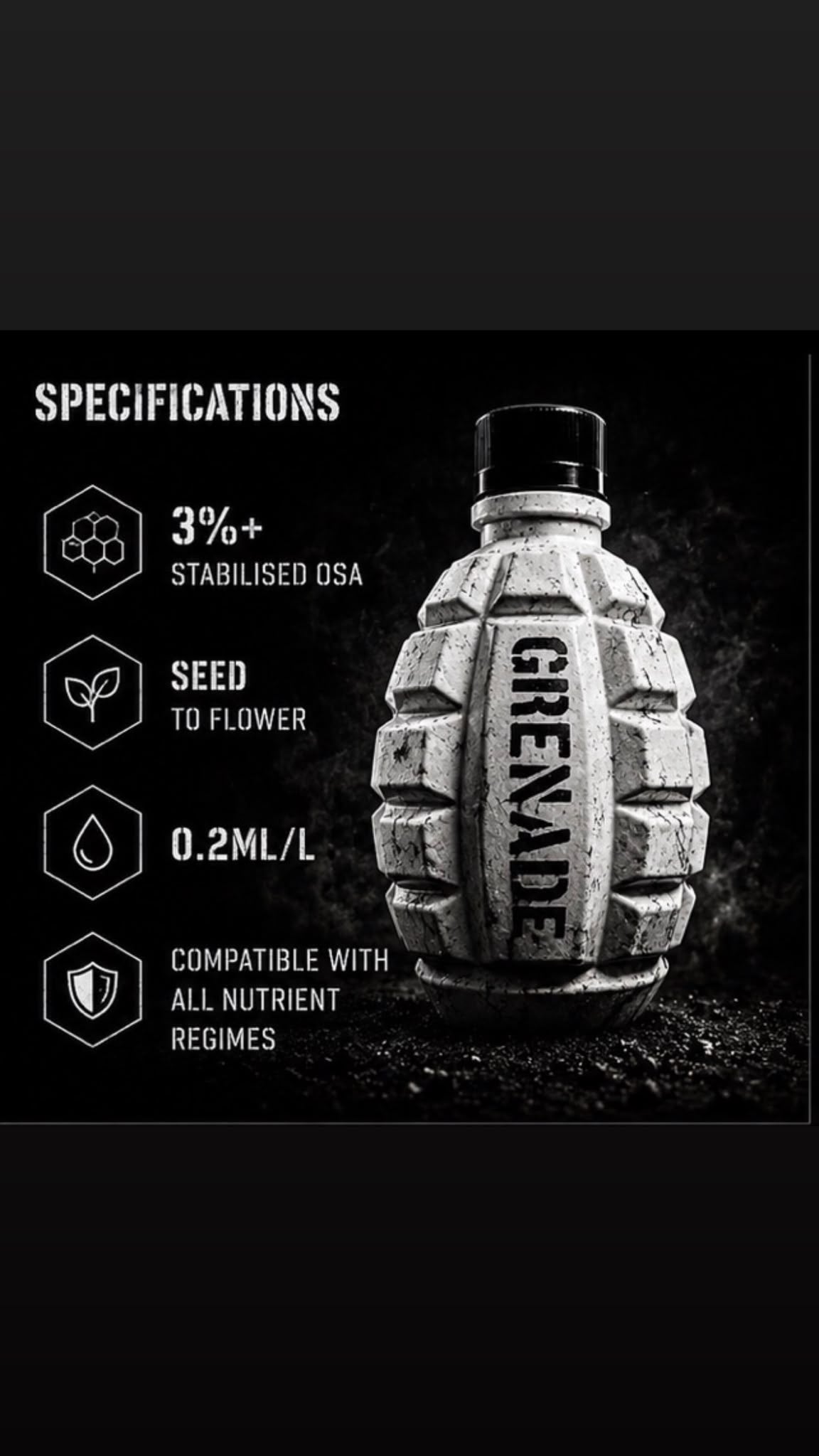 Silicic Acid Plant Strengthener – Grenade White MSA Max
