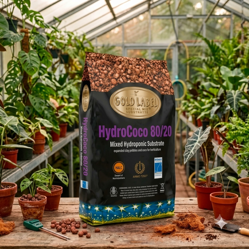 Gold Label HydroCoco 80/20 – Fast-Drainage Semi-Hydro Mix for Aroids
