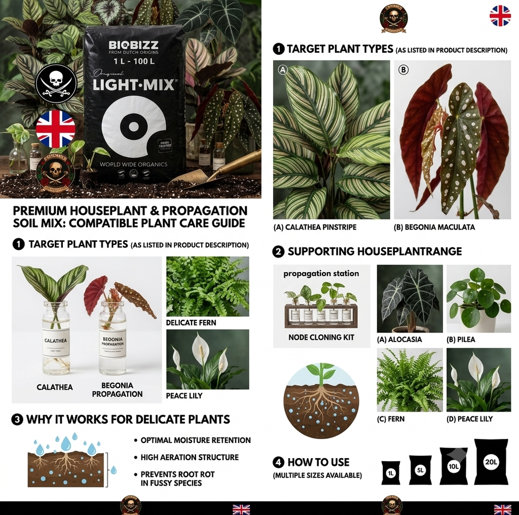 BioBizz -Light Mix (Premium Soil Mix for Vigorous Plant Growth)