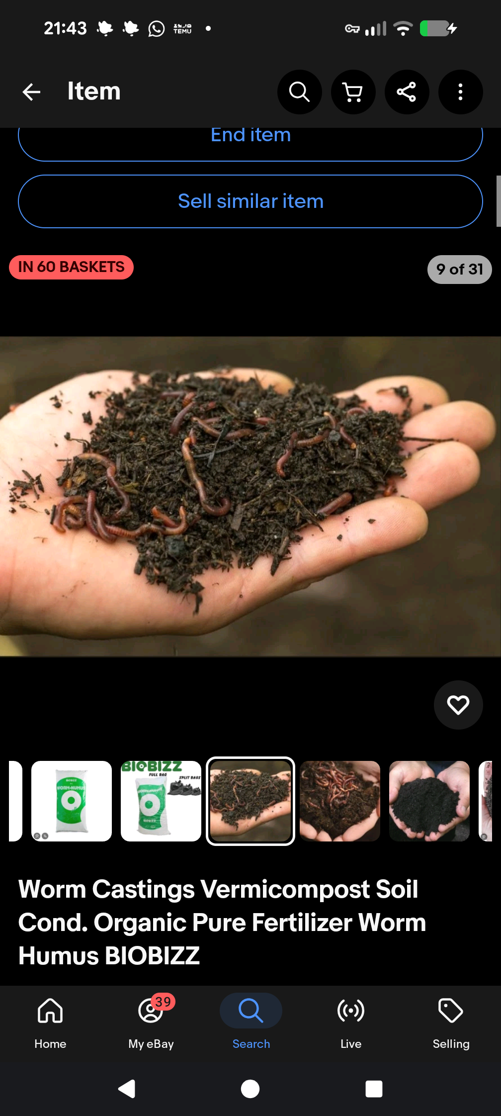BIOBIZZ Worm-Humus Organic Soil Improver