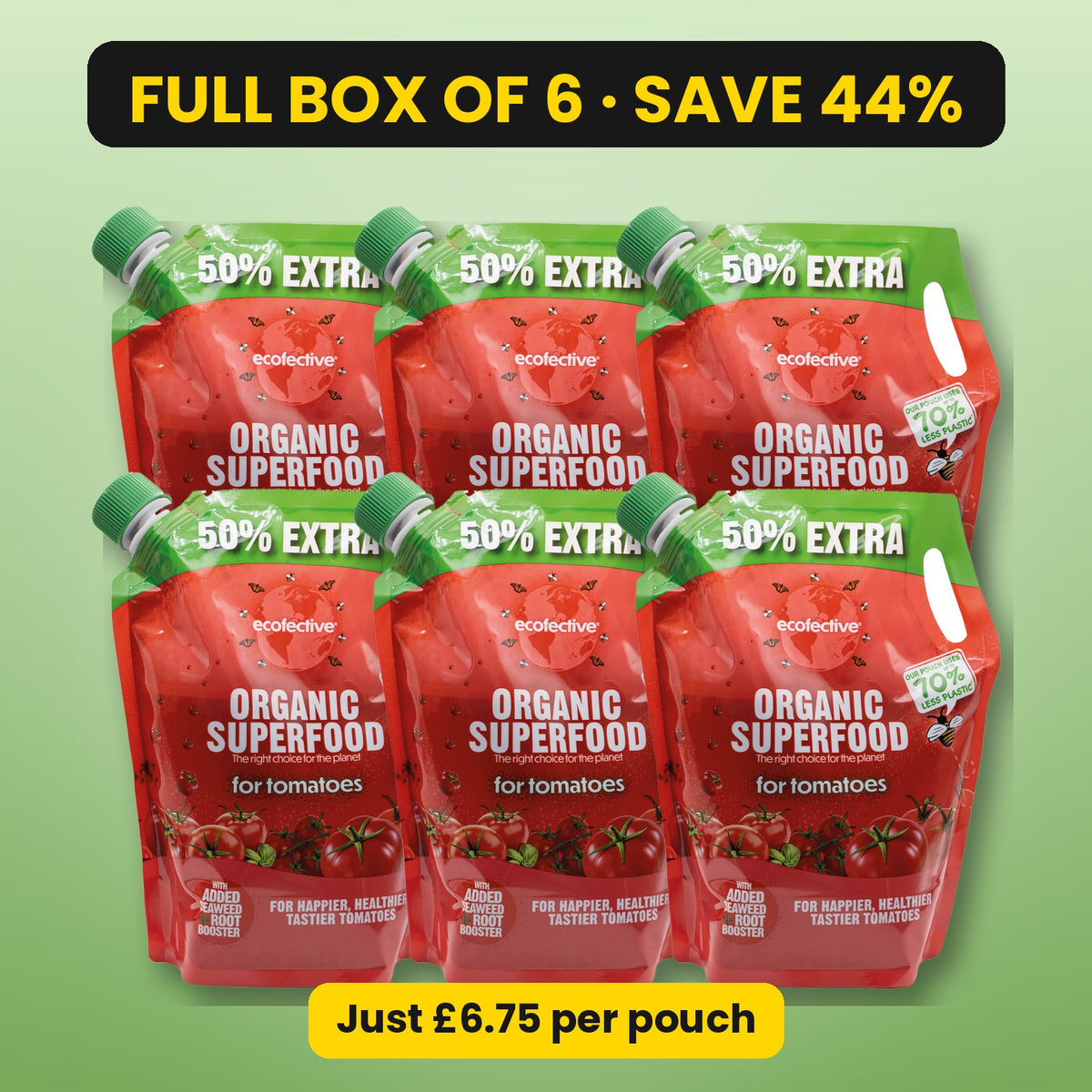 Organic Superfood for Tomatoes – full box of 6, save 44%